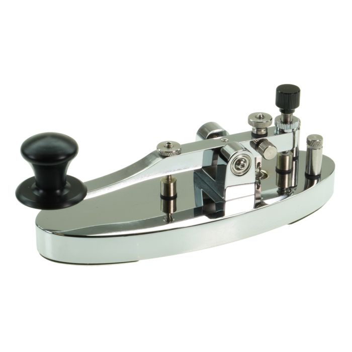 VGC Vero CK-20 hand key, electroplated steel, black knob