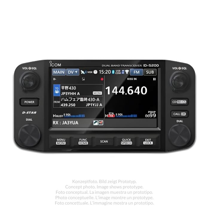 Icom ID-5200E – Dual-band mobile transceiver with touchscreen