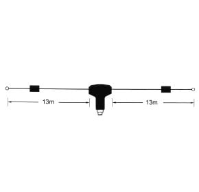 40-6M HF Ham Radio Antenna Ultralight Multi-Band Portable/Stealth/QRP